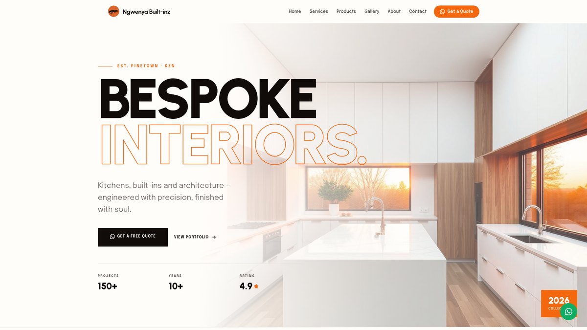 Ngwenya Builtinz website built by Deckford Media